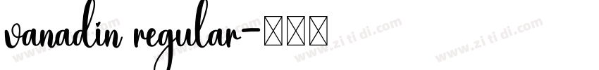 vanadin regular字体转换